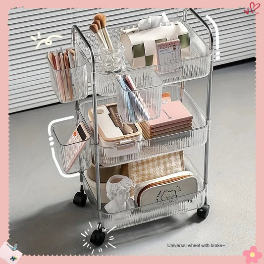 Clear Rolling Storage Cart - product image 01