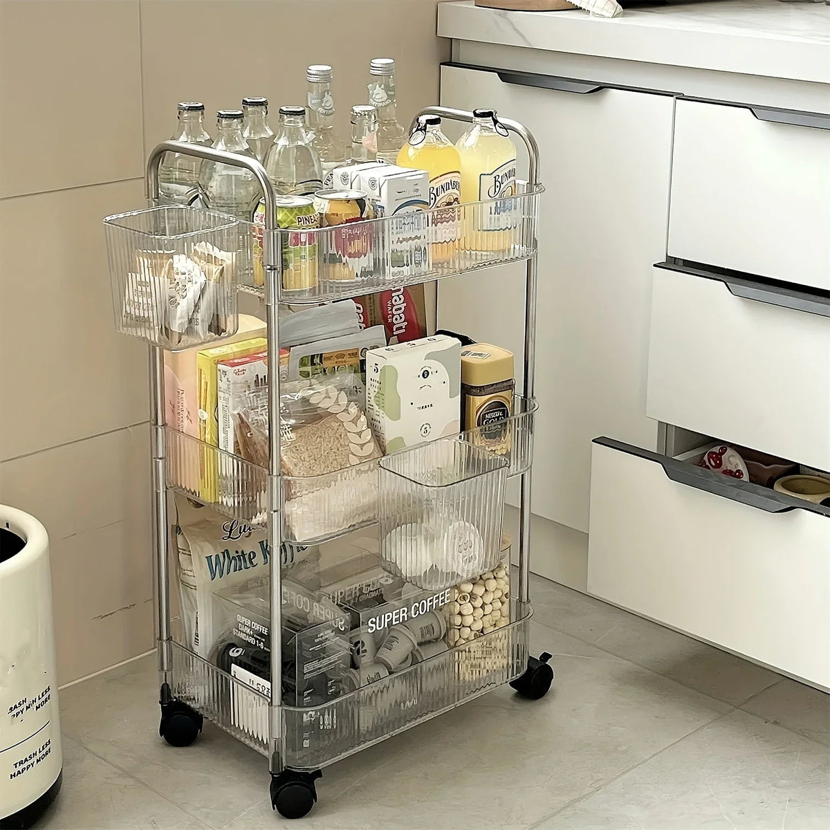 Clear Rolling Storage Cart - product image 04