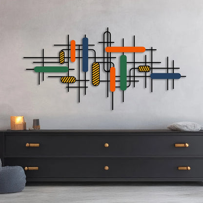 Colorful Geometric Metal Wall Art - product image 02