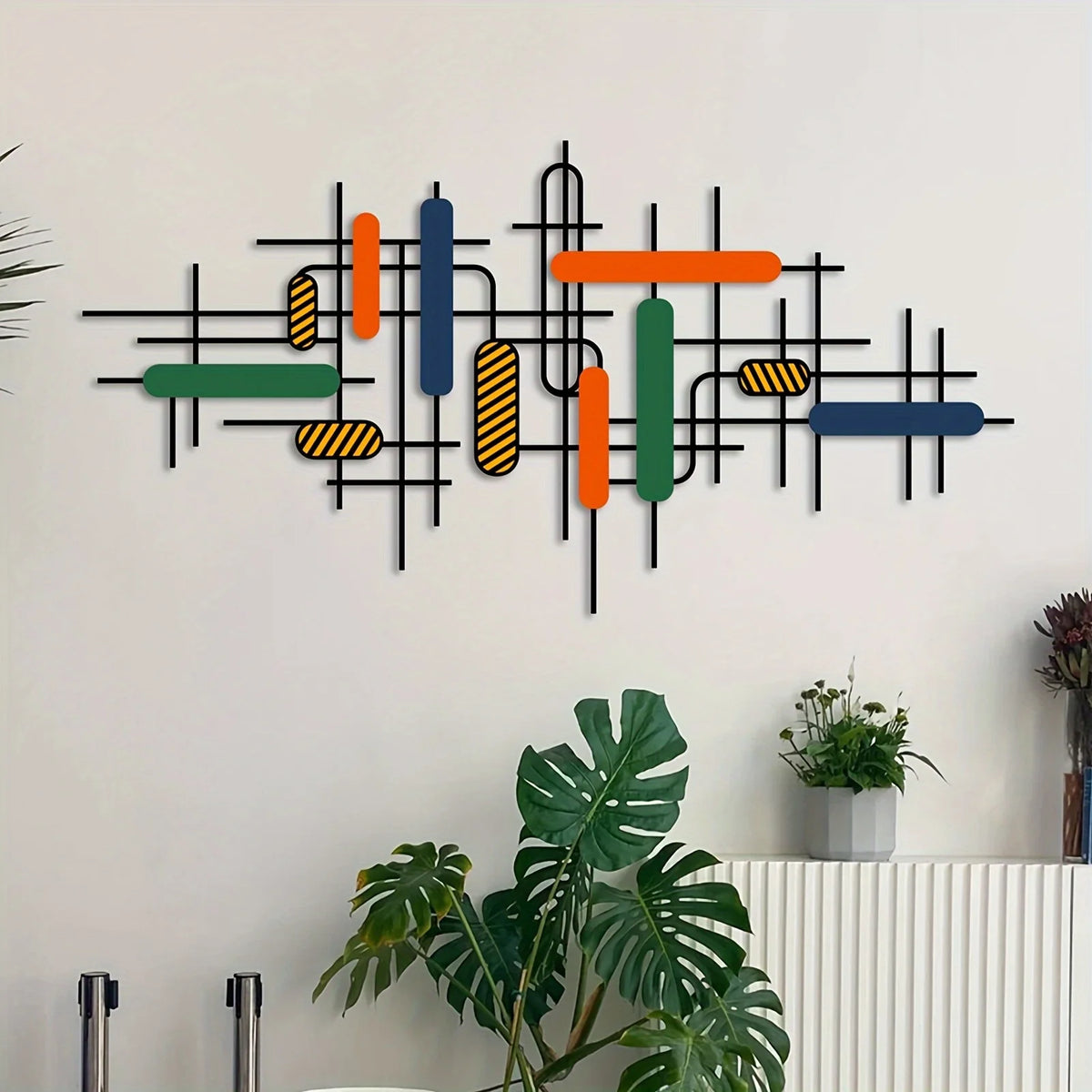 Colorful Geometric Metal Wall Art - product image 03