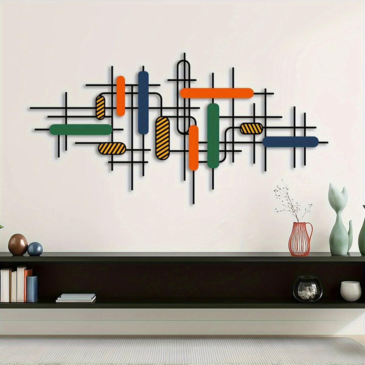 Colorful Geometric Metal Wall Art - product image 05