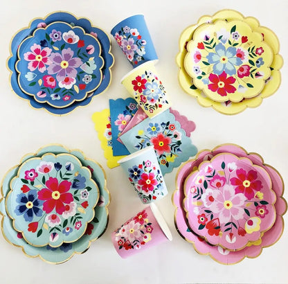 Floral Disposable Party Tableware - product image 01