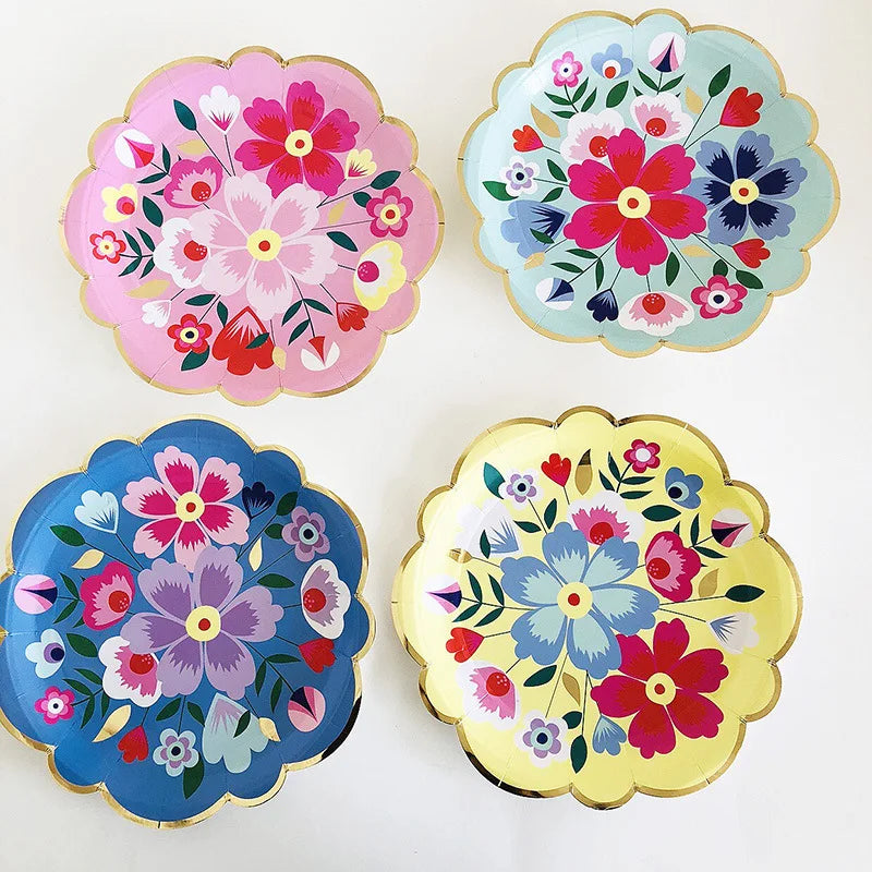 Floral Disposable Party Tableware - product image 03