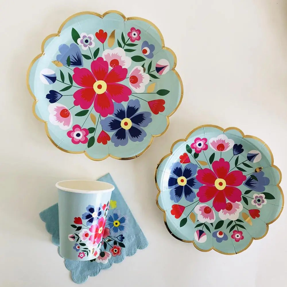 Floral Disposable Party Tableware - product image 05