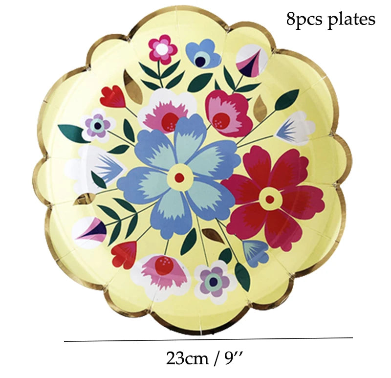 Floral Disposable Party Tableware - product image 18
