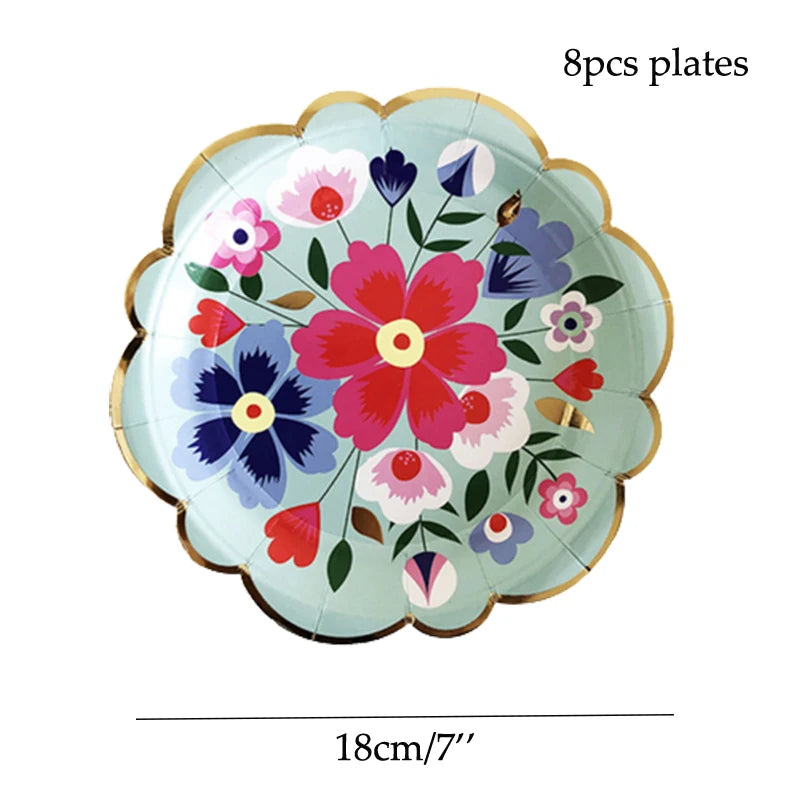 Floral Disposable Party Tableware - product image 21