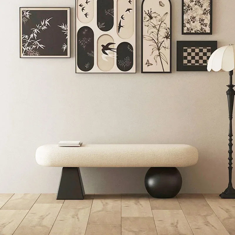 Sculptural Entryway Accent Bench - product image 01