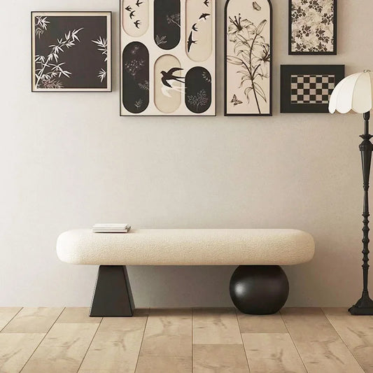 Sculptural Entryway Accent Bench - product image 01