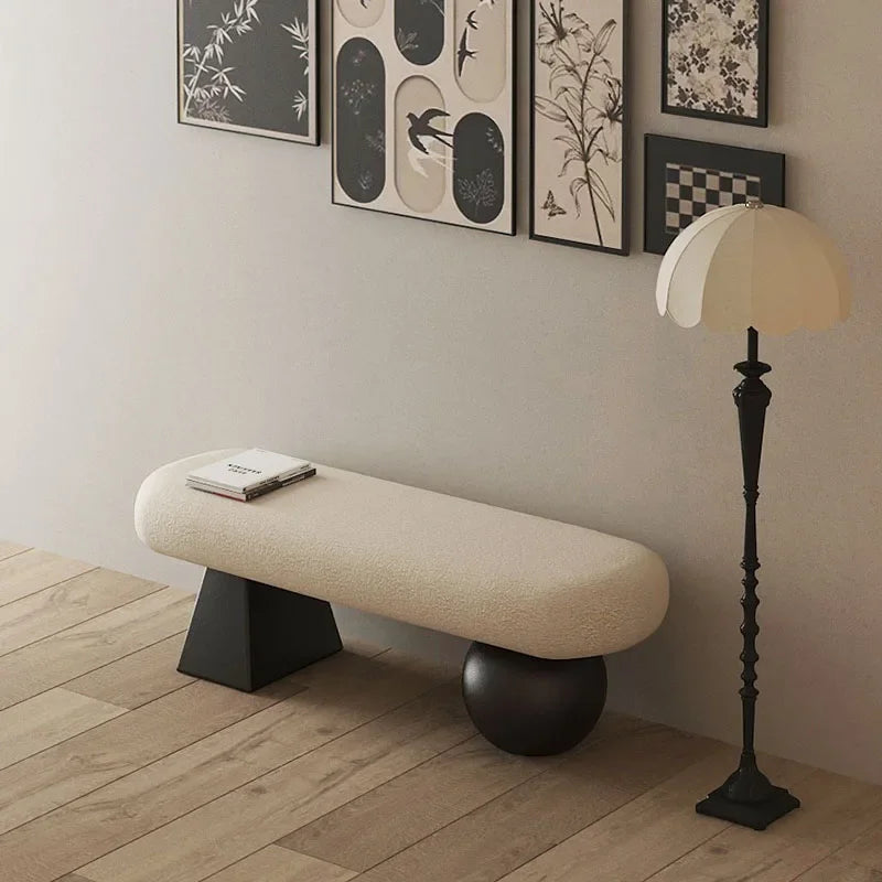 Sculptural Entryway Accent Bench - product image 03