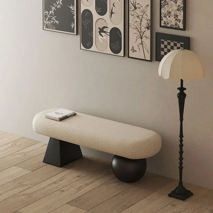 Sculptural Entryway Accent Bench - product image 03