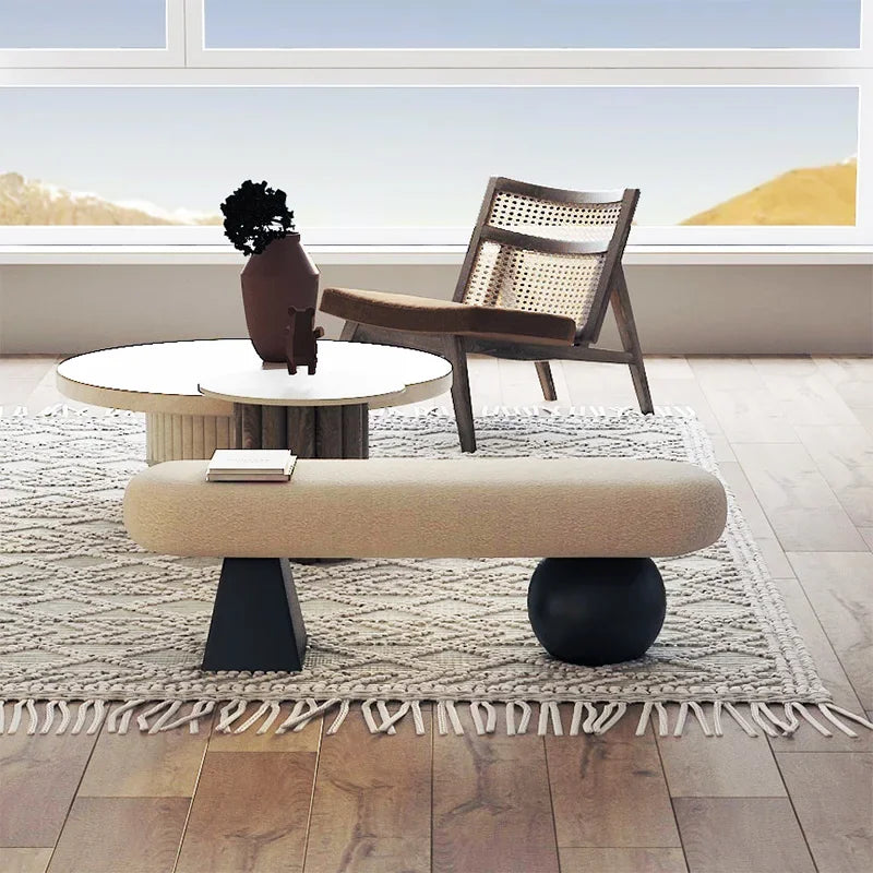 Sculptural Entryway Accent Bench - product image 05