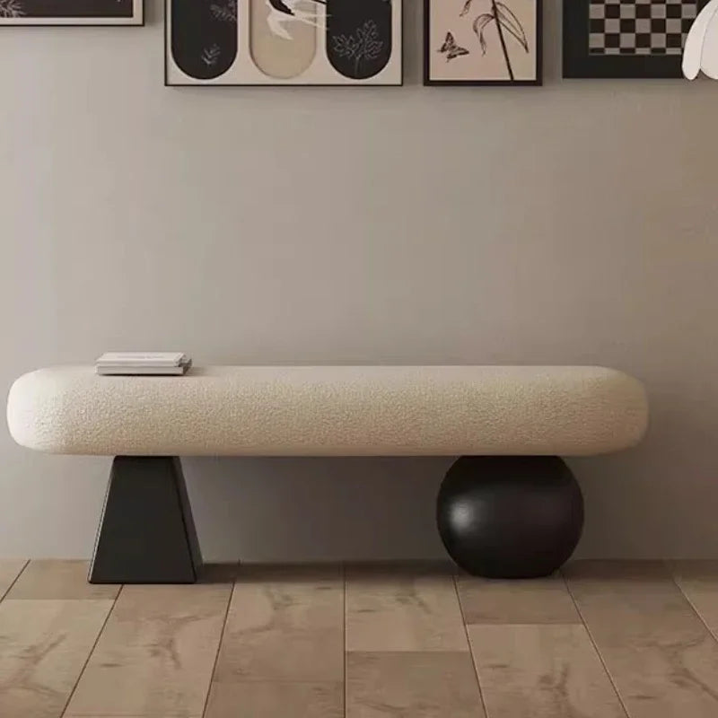 Sculptural Entryway Accent Bench - product image 06