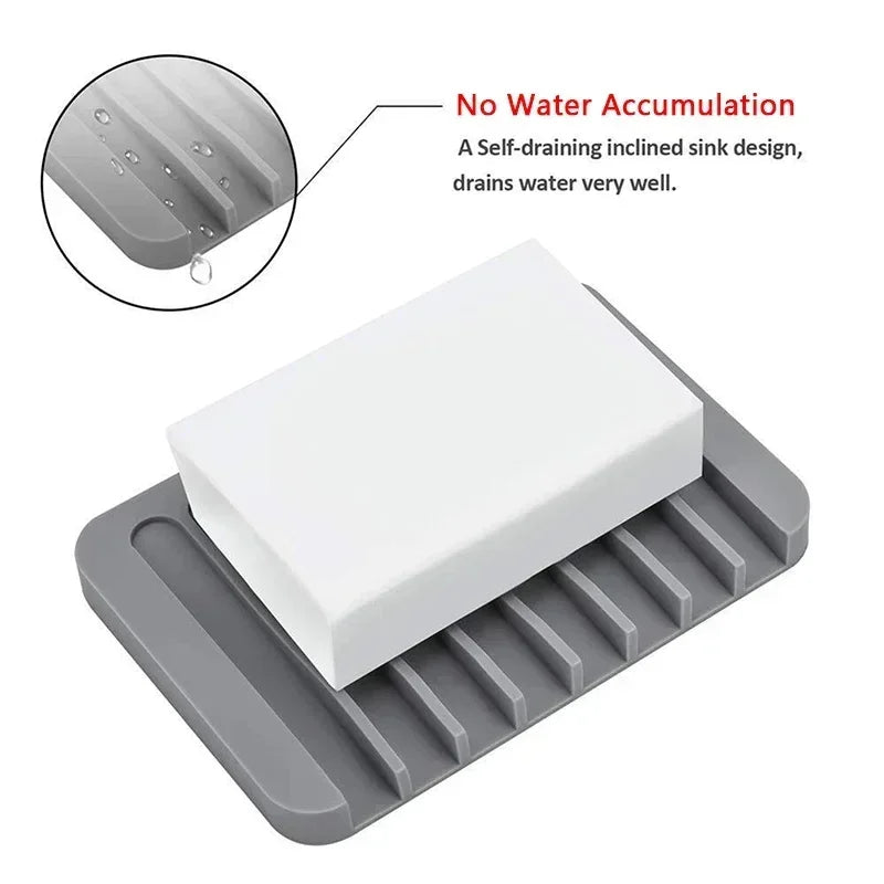 Silicone Self-Draining Soap Dish - product image 03