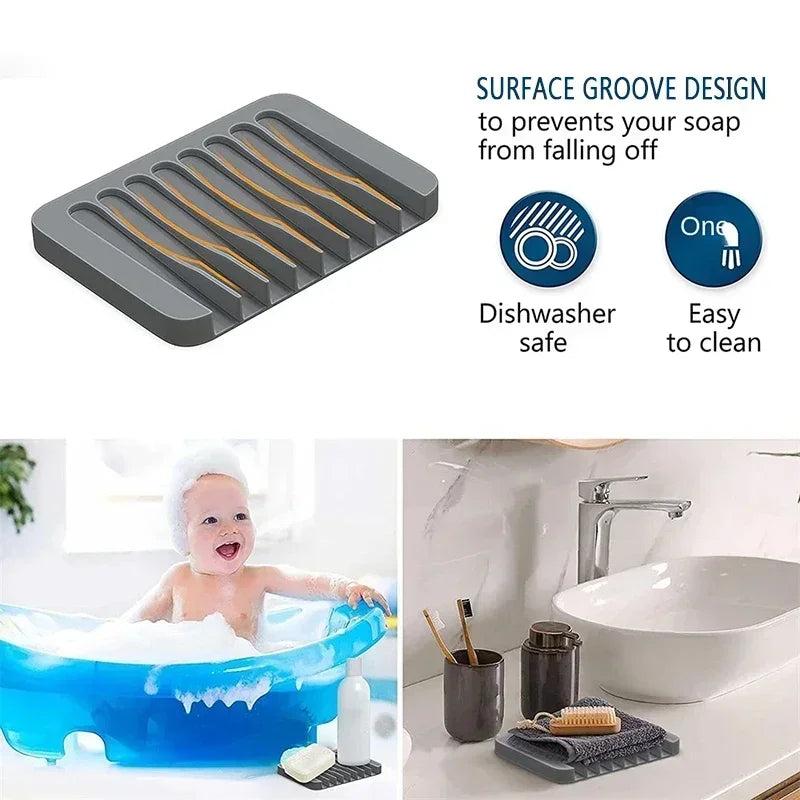 Silicone Self-Draining Soap Dish - product image 05