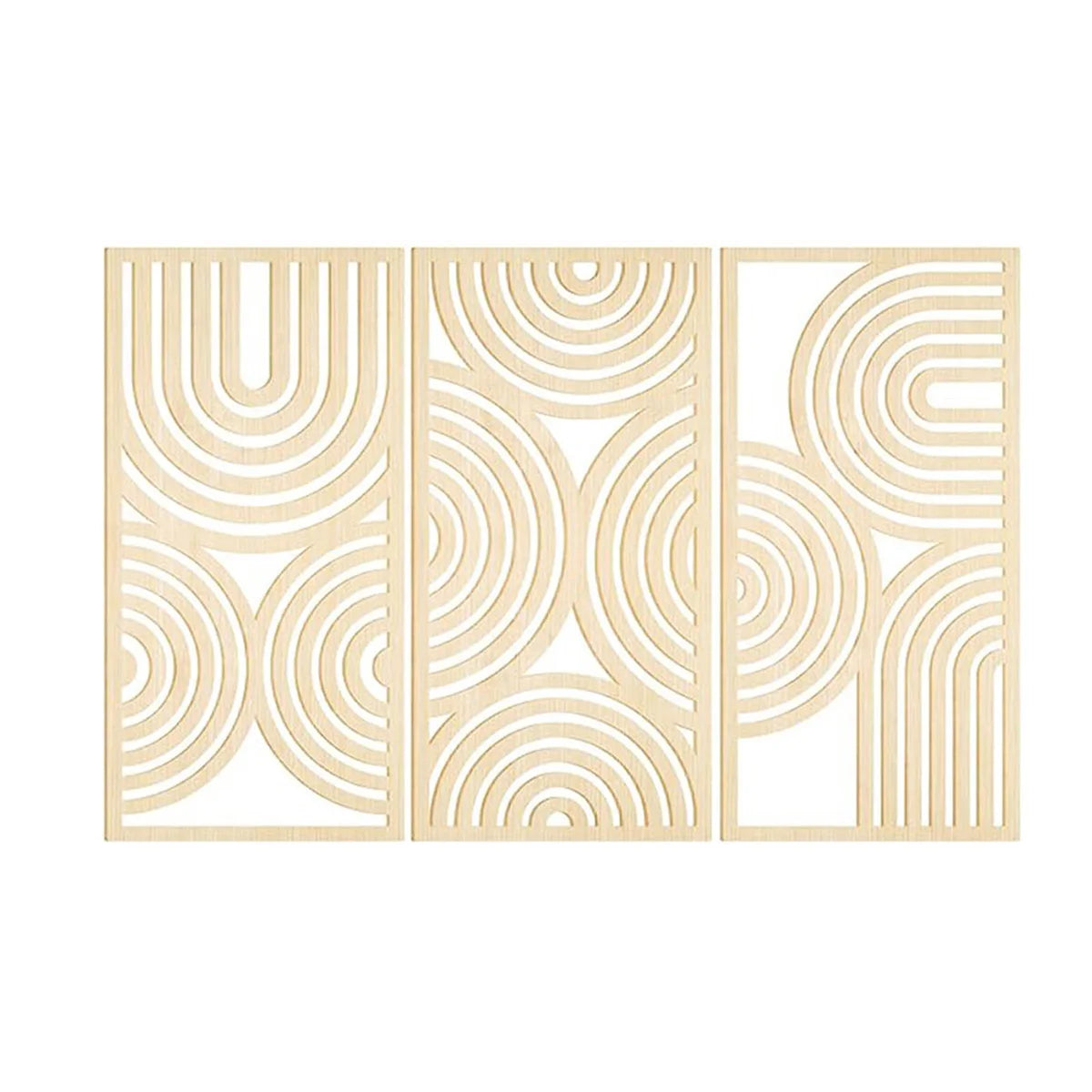 Three-Piece Abstract Wooden Wall Art - product image 01