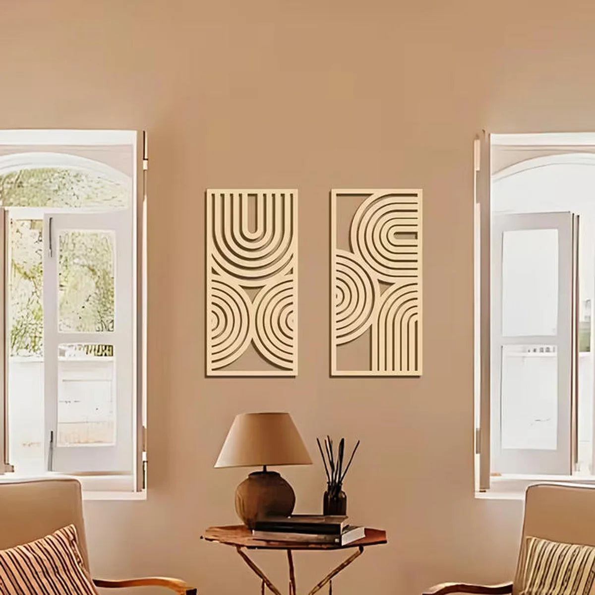 Three-Piece Abstract Wooden Wall Art - product image 03