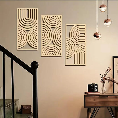 Three-Piece Abstract Wooden Wall Art - product image 05