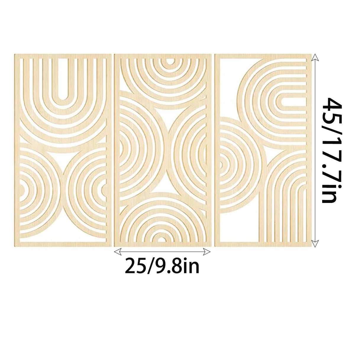 Three-Piece Abstract Wooden Wall Art - product image 07
